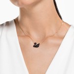 S1 SWAROVSKI Swan Lake Pendant, #Black - 38 / 2 x 1.5 cm