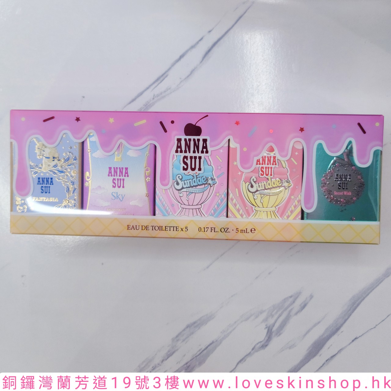 ANNA SUI AS COMPACT MINI SET.5mLX5 (SKY FANTASIA,SECRET WISH,PRETTY PINK,MELLOW YELLOW)