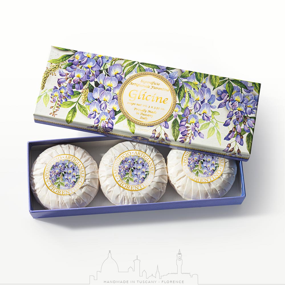 【立體雕刻手工皂系列】有機100% 植物紫藤手工皂 (3*100g)