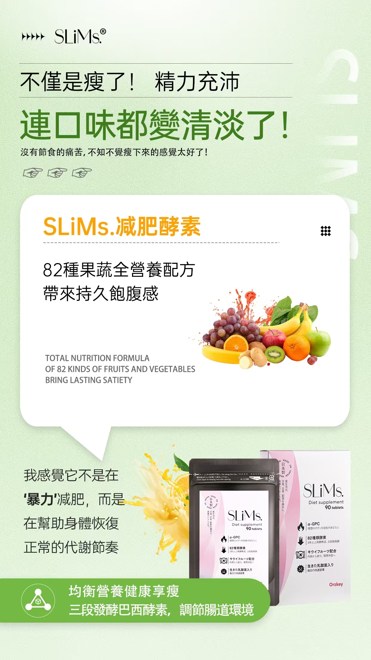 Slims減肥酵素 90粒/盒