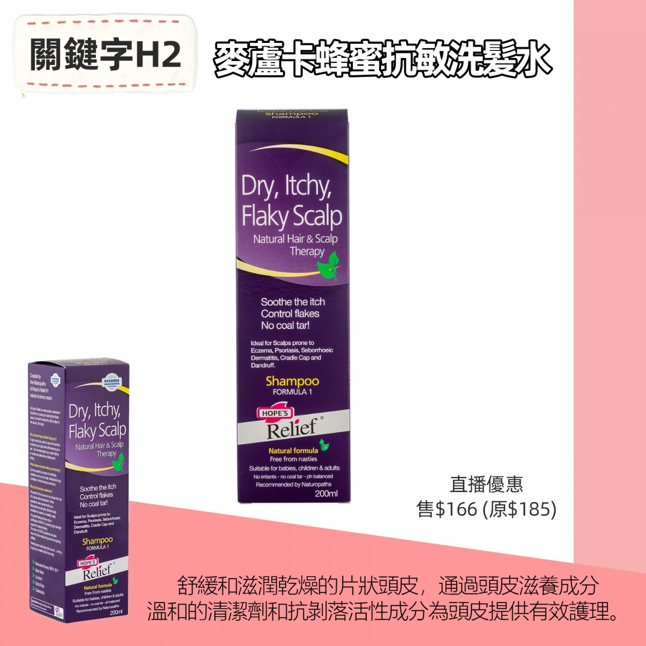 H2 麥蘆卡蜂蜜抗敏洗髮水 200ml