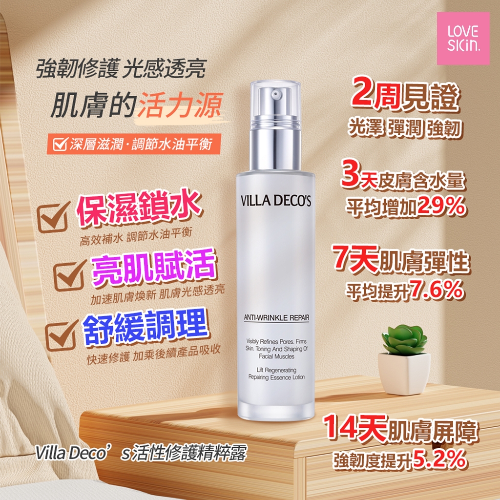 *滿$500送大禮* VILLA DECO'S 活性修護精粹露 120ml