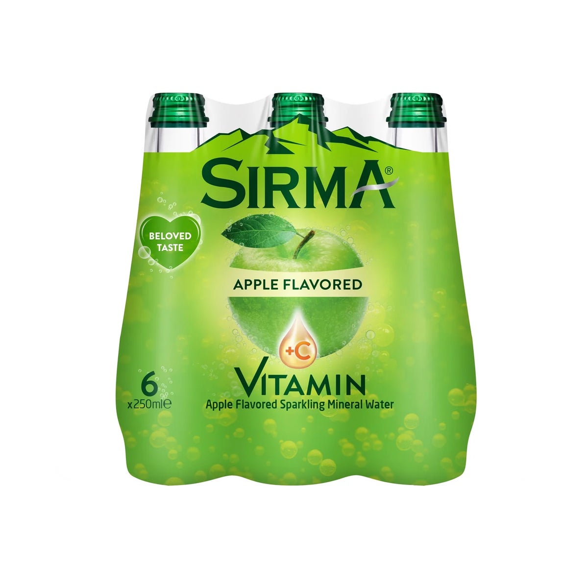 天然有氣礦泉水 青蘋果口味 250ml 6支裝