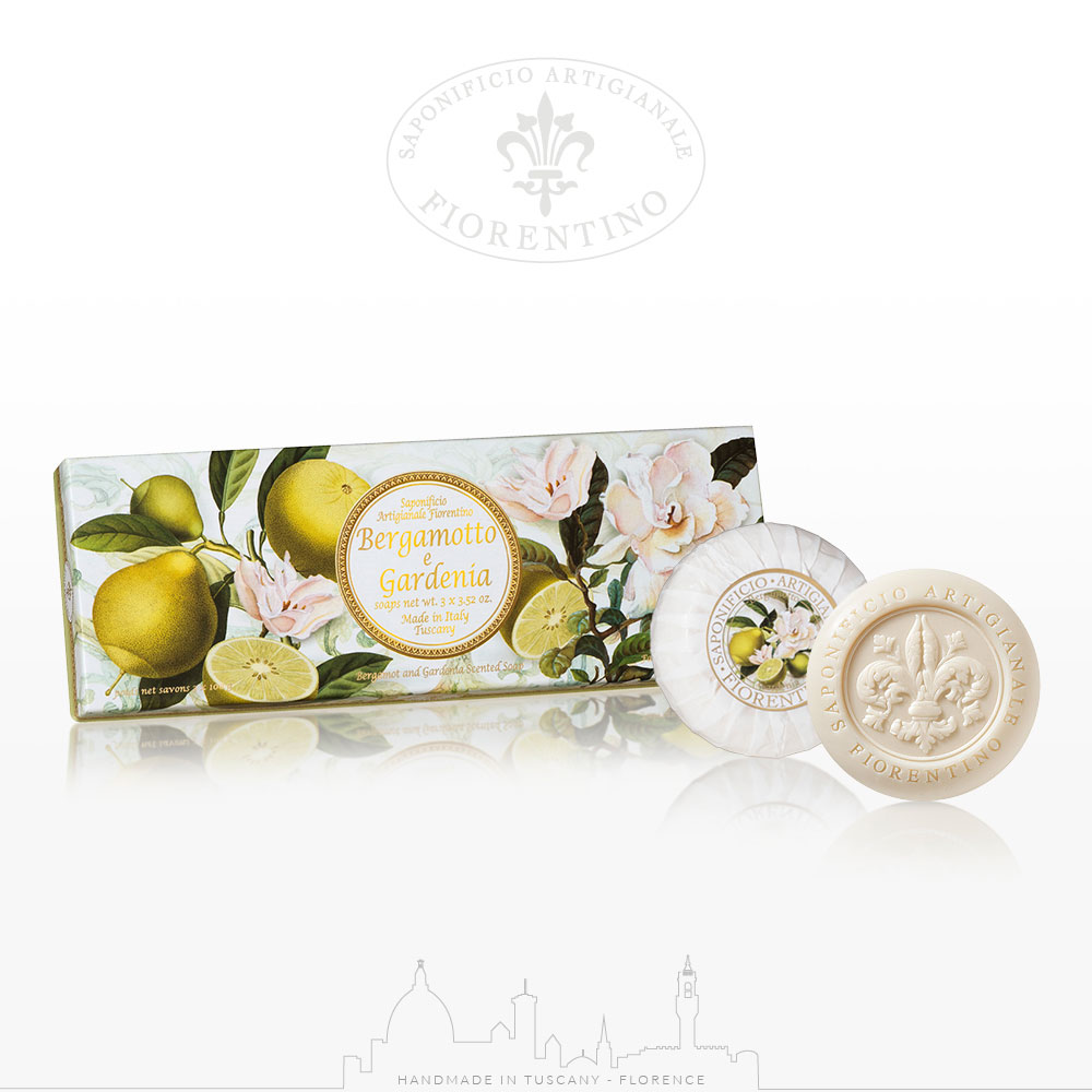 【立體雕刻手工皂系列】100% 有機佛手柑和梔子香皂手工皂 (3*100g)