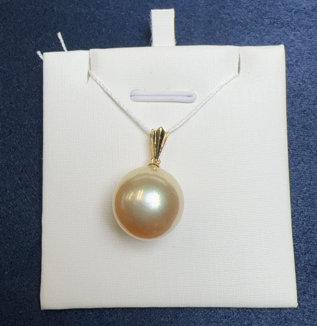 E2 南洋金珠13.6mm K18 吊墜